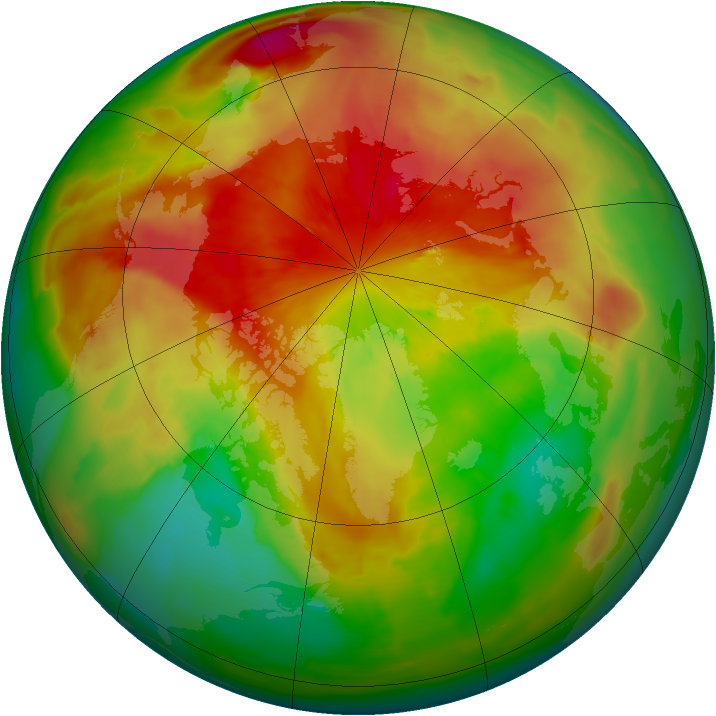 Arctic ozone map for 20 March 2012